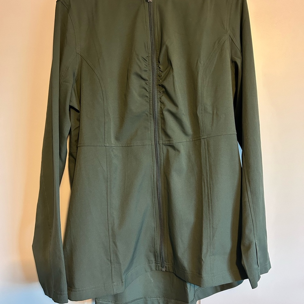 St. John's Bay Yoga Jacket in Forest Green